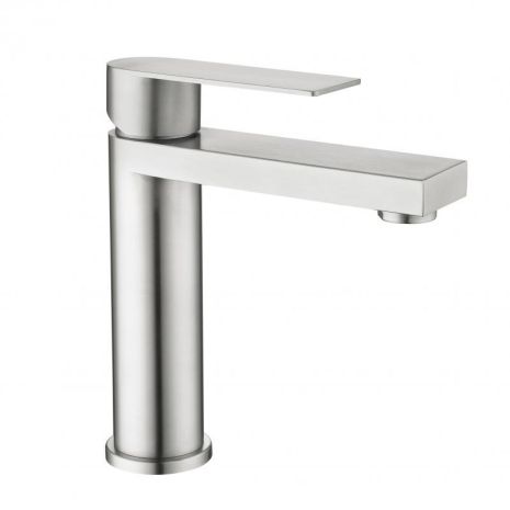 Змішувач для раковини низький Lidz Nexus 001F (k35) LDNEX001FNKS49184 Nickel