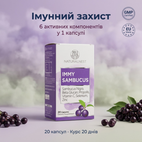 Дієтична добавка для підсилення імунітету Naturalnest, 20 рослинних капсул
