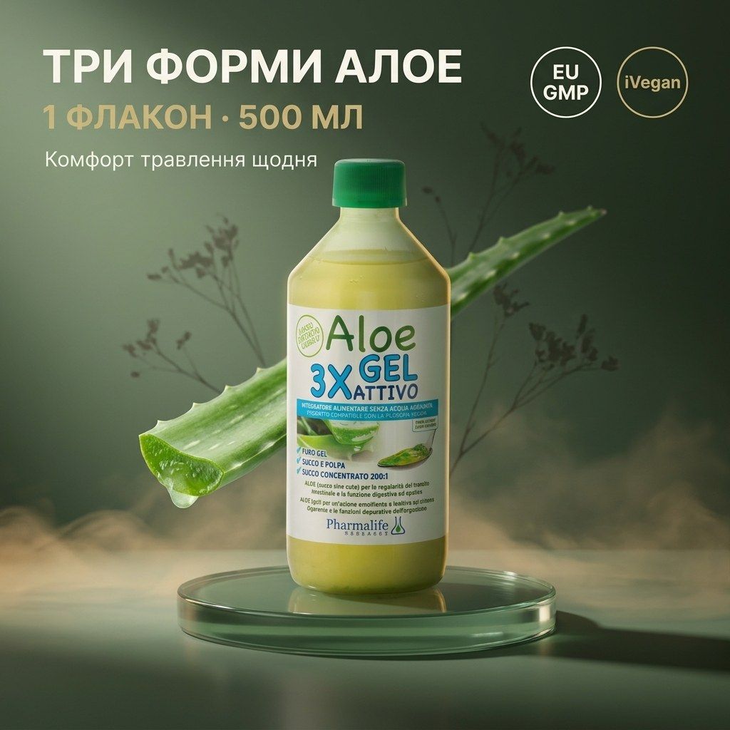Фитнес-добавка Гель Алоэ 3х Pharmalife, 500 мл Фитнес-добавка Гель Алоэ 3х Pharmalife, 500 мл