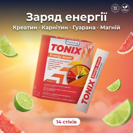 Дієтична добавка Tonix "Заряд Енергії", 14 стіків по 6,5 г