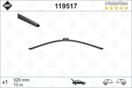 Щетка стеклоочистителя Mercedes Audi, AUDI 81A955425, MERCEDES BENZ, SWF (119517)