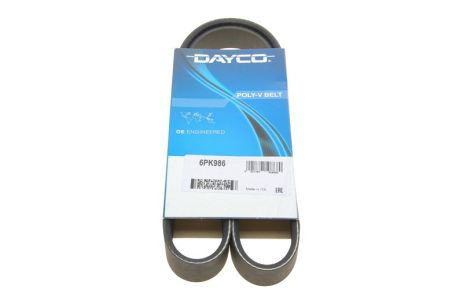 6PK986 DAYCO - Ремінь (поліклиновий)