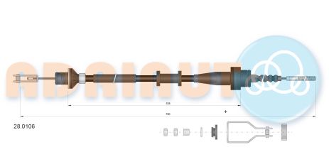Трос сцепления 280106 NISSAN Трос сцепления 280106 NISSAN