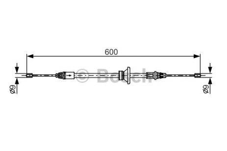 Трос тормозного привода стояночной тормозной системы, VAUXHALL VIVARO, OPEL VIVARO, BOSCH (1987482146) Трос тормозного привода стояночной тормозной системы, VAUXHALL VIVARO, OPEL VIVARO, BOSCH (1987482146)