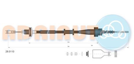 Трос сцепления 280110 NISSAN Трос сцепления 280110 NISSAN
