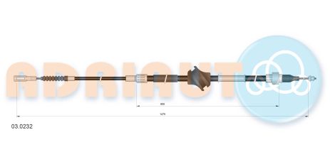 Тросик, стояночный тормоз, audi 100, AUDI 100, AUDI 4A0609721C, ADRIAUTO (030232) Тросик, стояночный тормоз, audi 100, AUDI 100, AUDI 4A0609721C, ADRIAUTO (030232)
