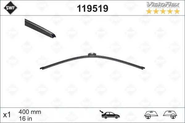 Щетка стеклоочистителя MERCEDES BENZ, AUDI 4G9955425, SWF (119519) Щетка стеклоочистителя MERCEDES BENZ, AUDI 4G9955425, SWF (119519)