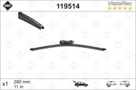 Щетка стеклоочистителя visioflex oe (картон. упаковка) x 1шт, VOLKSWAGEN 1K9955427, SKODA 5J6955425, SWF (1195 Щетка стеклоочистителя visioflex oe (картон. упаковка) x 1шт, VOLKSWAGEN 1K9955427, SKODA 5J6955425, SWF (1195