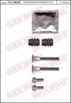 113-1363X QUICK BRAKE Направляюча супорта 113-1363X QUICK BRAKE Направляюча супорта
