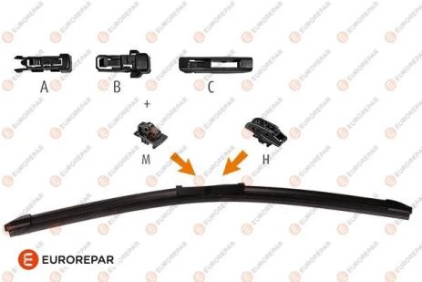 Щетка стеклоочистителя, ABARTH 500C, MITSUBISHI MIRAGE, EUROREPAR (1635454080)