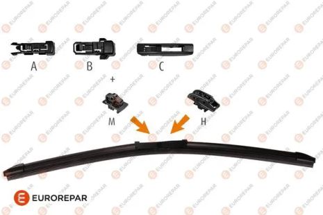 Щетка стеклоочистителя, ABARTH 500C, MITSUBISHI MIRAGE, EUROREPAR (1635454080)
