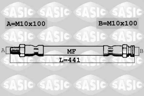 Тормозной шланг. задний, Sasic (6600024) Тормозной шланг. задний, Sasic (6600024)
