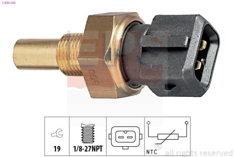 Датчик, температура охлаждающей жидкости, mazda 121, MAZDA 121, FORD TRANSIT, EPS (1830165)