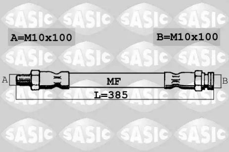 Шланг тормозной задний, Sasic (6600026) Шланг тормозной задний, Sasic (6600026)