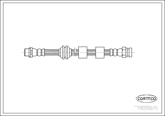 Шланг тормозной передний, VOLKSWAGEN 7M3611701, SEAT 7M3611701, CORTECO (19026875) Шланг тормозной передний, VOLKSWAGEN 7M3611701, SEAT 7M3611701, CORTECO (19026875)
