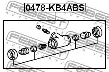 Колесный тормозной цилиндр, MITSUBISHI L200, FEBEST (0478KB4ABS) Колесный тормозной цилиндр, MITSUBISHI L200, FEBEST (0478KB4ABS)