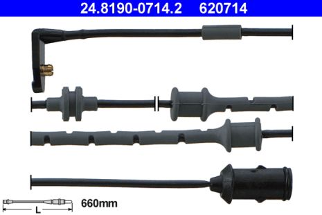 Сигнализатор, износ тормозных колодок, VAUXHALL VECTRA, OPEL VECTRA, ATE (24819007142)