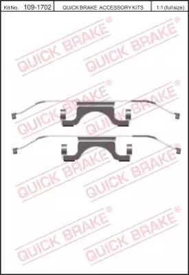 109-1702 QUICK BRAKE Планка супорта (переднього) прижимна (к-кт) BMW 5 (E39) 96-04 (Ate) 109-1702 QUICK BRAKE Планка супорта (переднього) прижимна (к-кт) BMW 5 (E39) 96-04 (Ate)