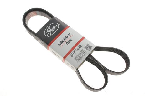 Ремень генератора ручейковый Transit 1.8TD (-AC), GATES (6PK1420) (1040754)