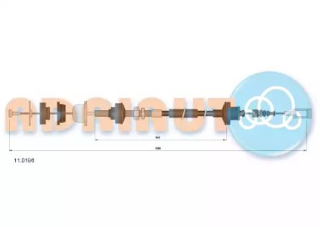 Трос сцепления peugeot fiat, PEUGEOT FIAT, PEUGEOT 2150J3, ADRIAUTO (110196)