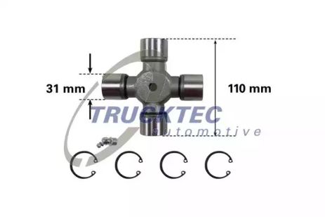 Крестовина, MERCEDES BENZ, TRUCKTEC (0134038)