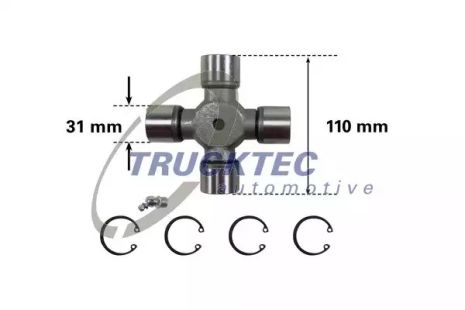 Крестовина, MERCEDES BENZ, TRUCKTEC (0134038)