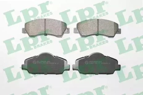 Колодки передние тормозные citroen c-elysee 1.2VTi; peugeot 308 ii 2012, CITROEN C-ELYSEE, PEUGEOT 308, LPR (0