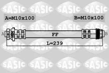 Тормозной шланг. задний, Sasic (6600033) Тормозной шланг. задний, Sasic (6600033)