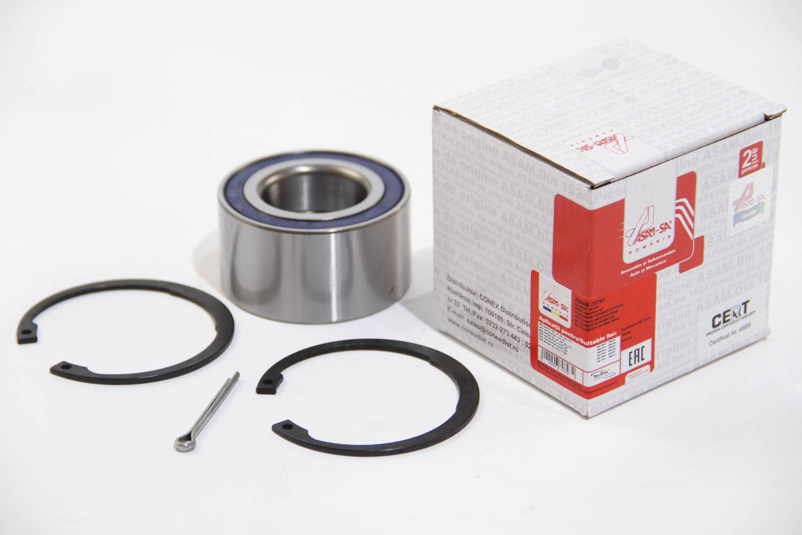Подшипник передней ступицы Opel Vectra/Ford Connect 90-03 (74x39x39), ASAM (70793) Подшипник передней ступицы Opel Vectra/Ford Connect 90-03 (74x39x39), ASAM (70793)