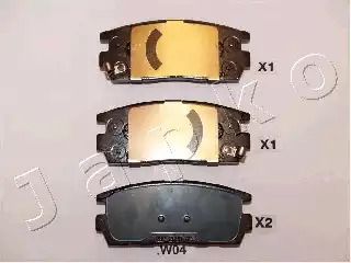51W04 JAPKO-Колодки гальмівні дискові задні 51W04 JAPKO-Колодки гальмівні дискові задні