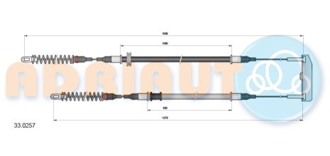 Трос ручного гальма OPEL ASTRA (вир-во Adriauto) 330257
