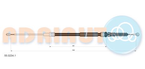 Тросик, cтояночный тормоз, SKODA OCTAVIA, Adriauto (5502341) Тросик, cтояночный тормоз, SKODA OCTAVIA, Adriauto (5502341)