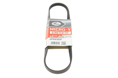 Поликлиновие ремни Micro-V StretchFit , GATES (4PK830SF)