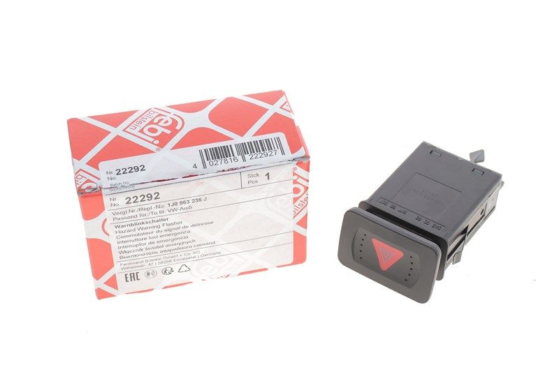 Кнопка аварійної сигналізації BORA,GOLF IV VW, FEBI BILSTEIN (22292) Кнопка аварійної сигналізації BORA,GOLF IV VW, FEBI BILSTEIN (22292)