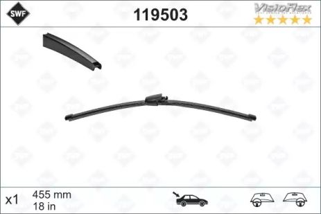 Щетка стеклоочистителя visioflex, VOLKSWAGEN 7E0955425, SKODA 7E0955425, SWF (119503)