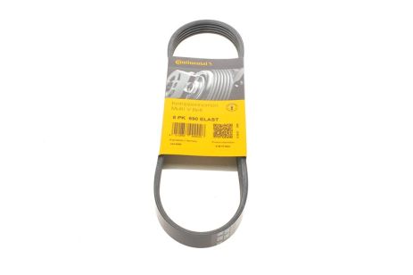 Ремінь генератора 5PK 690 Fusion/Fiesta 1.2-1.6i 01-, CONTITECH (5PK690ELAST)