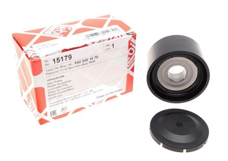 Паразитный/ведущий ролик, поликлиновый ремень, MERCEDES BENZ, JEEP 05175589AB, FEBI BILSTEIN (15179)