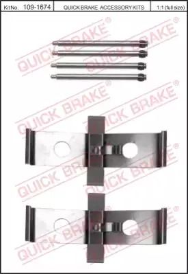 109-1674 QUICK BRAKE Планка супорта (переднього) прижимна (к-кт) Citroen/Opel Astra/Insignia A/ 02-/ 109-1674 QUICK BRAKE Планка супорта (переднього) прижимна (к-кт) Citroen/Opel Astra/Insignia A/ 02-/
