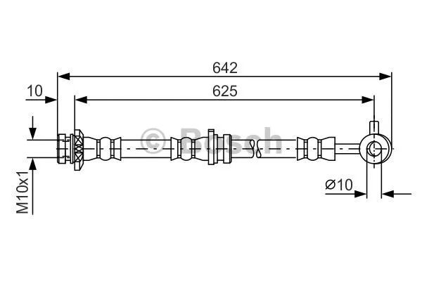 Тормозной шланг, RENAULT KOLEOS, NISSAN X-TRAIL, BOSCH (1987481573) Тормозной шланг, RENAULT KOLEOS, NISSAN X-TRAIL, BOSCH (1987481573)