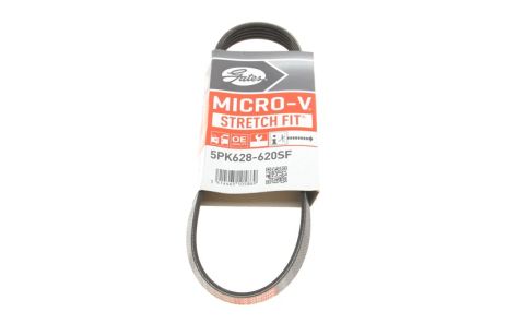 Поликлиновие ремни Micro-V StretchFit , GATES (5PK628620SF) Поликлиновие ремни Micro-V StretchFit , GATES (5PK628620SF)