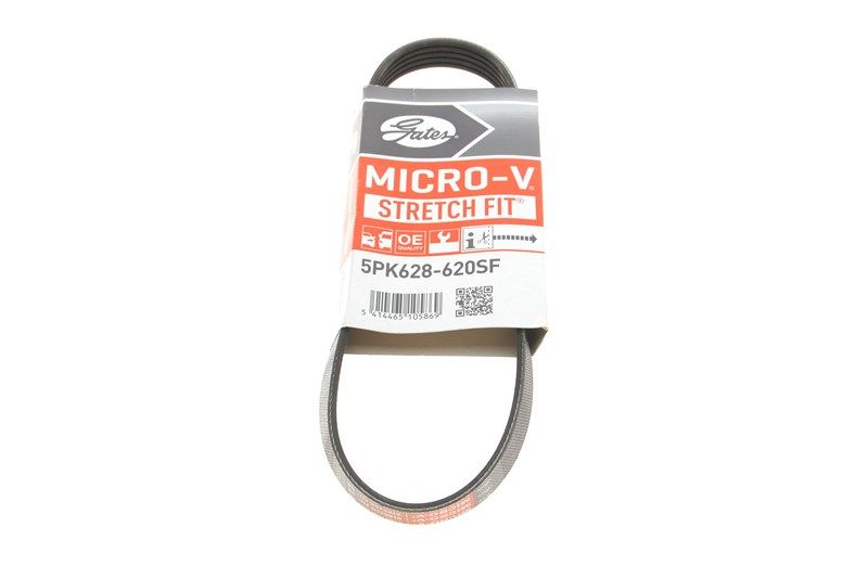 Поликлиновие ремни Micro-V StretchFit , GATES (5PK628620SF) Поликлиновие ремни Micro-V StretchFit , GATES (5PK628620SF)