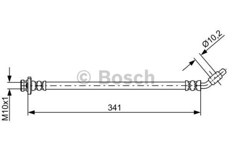 Тормозной шланг, NISSAN NP300, BOSCH (1987481840)