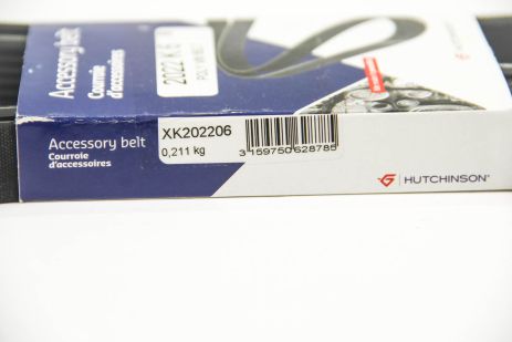 Ремень генератора 6PK2020 BM602 OM601 (AC)/Vito M111 (PS), Hutchinson (2022K6) Ремень генератора 6PK2020 BM602 OM601 (AC)/Vito M111 (PS), Hutchinson (2022K6)