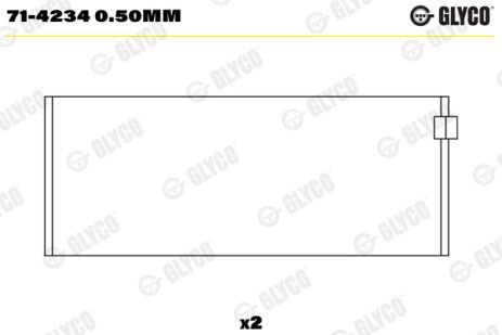 Вкладыш нижней головки шатуна 714234050MM ASKAMFARGODESOTO LDV