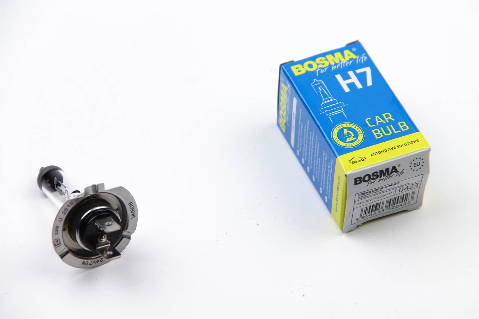 Автолампа H7 24V 70W PX26D, BOSMA (0423) Автолампа H7 24V 70W PX26D, BOSMA (0423)
