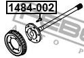 Шпилька колеса, SSANGYONG REXTON, FEBEST (1484002)