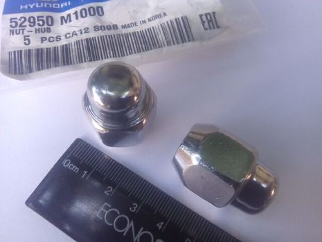 Гайка колеса Hyundai/KIA, MOBIS (52950M1000) М12х32х1,50 закрытая (52950-M1000)