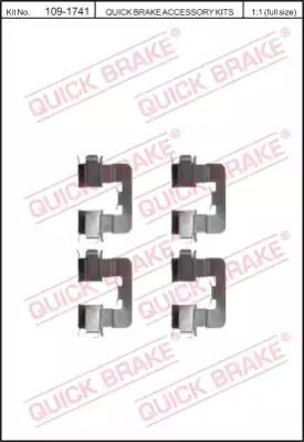 Планка суппорта прижимная, QUICK BRAKE (1091741) Планка суппорта прижимная, QUICK BRAKE (1091741)