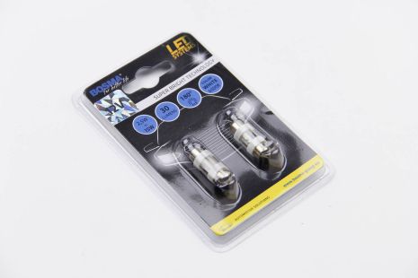 Автолампа SV8,5 LED 12V 2XSMD 5050 LED WHITE 10X31 Упаковка 2шт, BOSMA (3710) Автолампа SV8,5 LED 12V 2XSMD 5050 LED WHITE 10X31 Упаковка 2шт, BOSMA (3710)