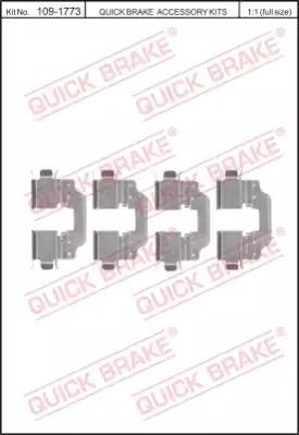 Планка суппорта (заднего) прижимная (к-кт) renault scenic iii/megane iii 1.2-2.0, RENAULT SCENIC, QUICK BRAKE